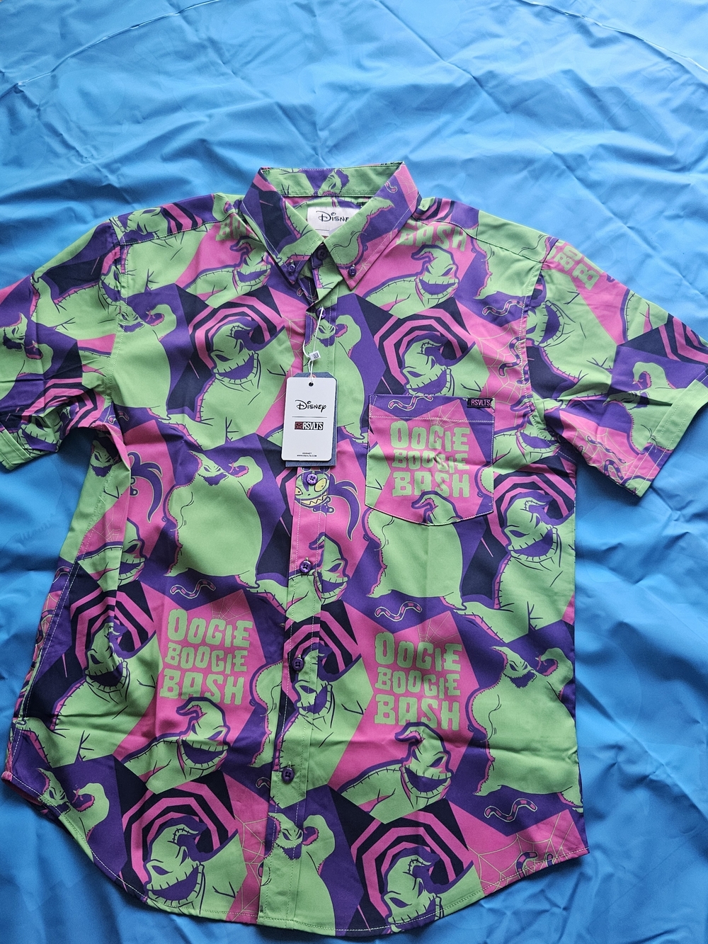 RSVLTS Disney Oogie Boogie Bash Button-Down Shirt - Green/Purple/Pink